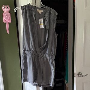 Black and White Gingham Romper